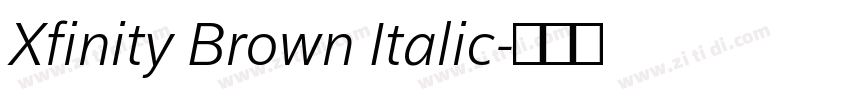 Xfinity Brown Italic字体转换